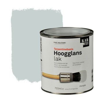 KARWEI Lak Hoogglans Zilvergrijs Extra Dekkend 750 Ml Karwei