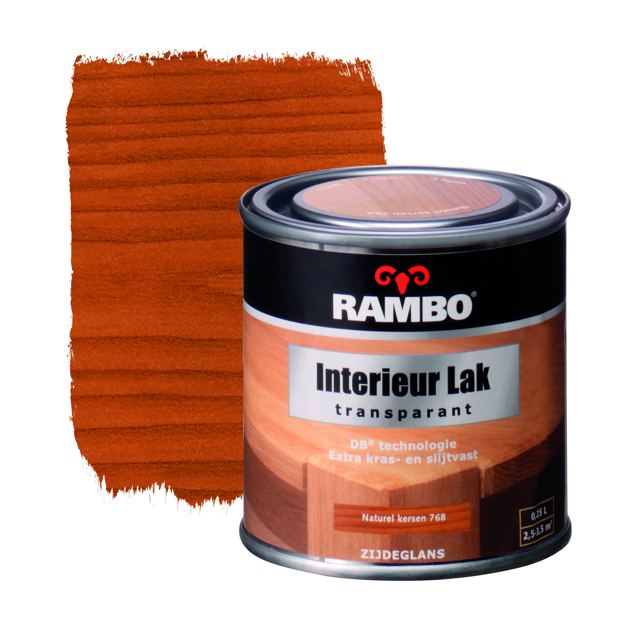 Rambo Interieur Lak Zijdeglans Naturel Kersen Transparant 250 Ml