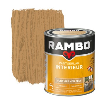 Rambo Pantserlak Interieur Transparant Zijdeglans Puur Grenen Ml