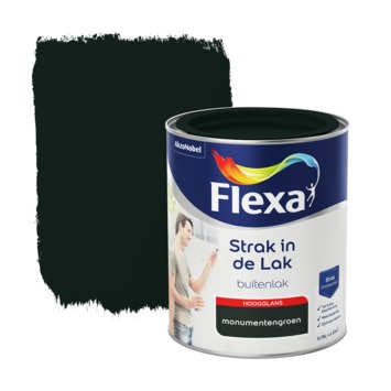 Flexa Strak In De Lak Hoogglans Monumentengroen 750 Ml Kopen Buitenlak