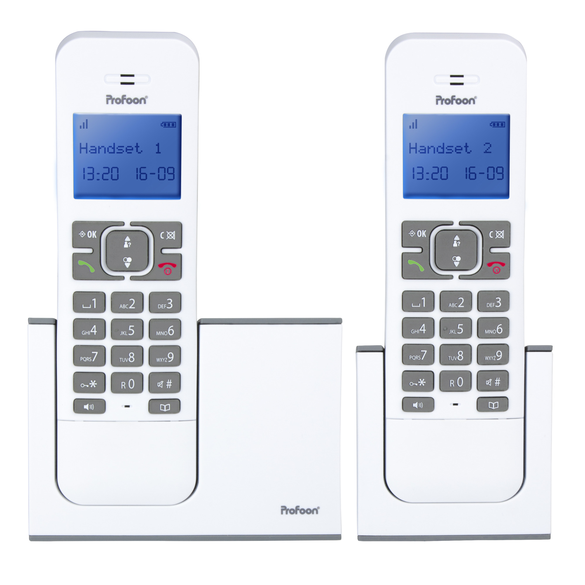 Profoon Pfx 8420 Dect Telefoon Set Met 2 Toestellen profoon kopen in de aanbieding