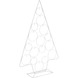 Metalen kerstboom wit 58 cm