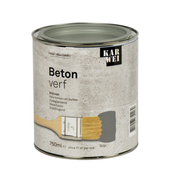 KARWEI betonverf zijdeglans grijs 750 ml
