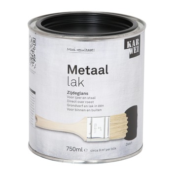 KARWEI metaallak zijdeglans zwart 750 ml