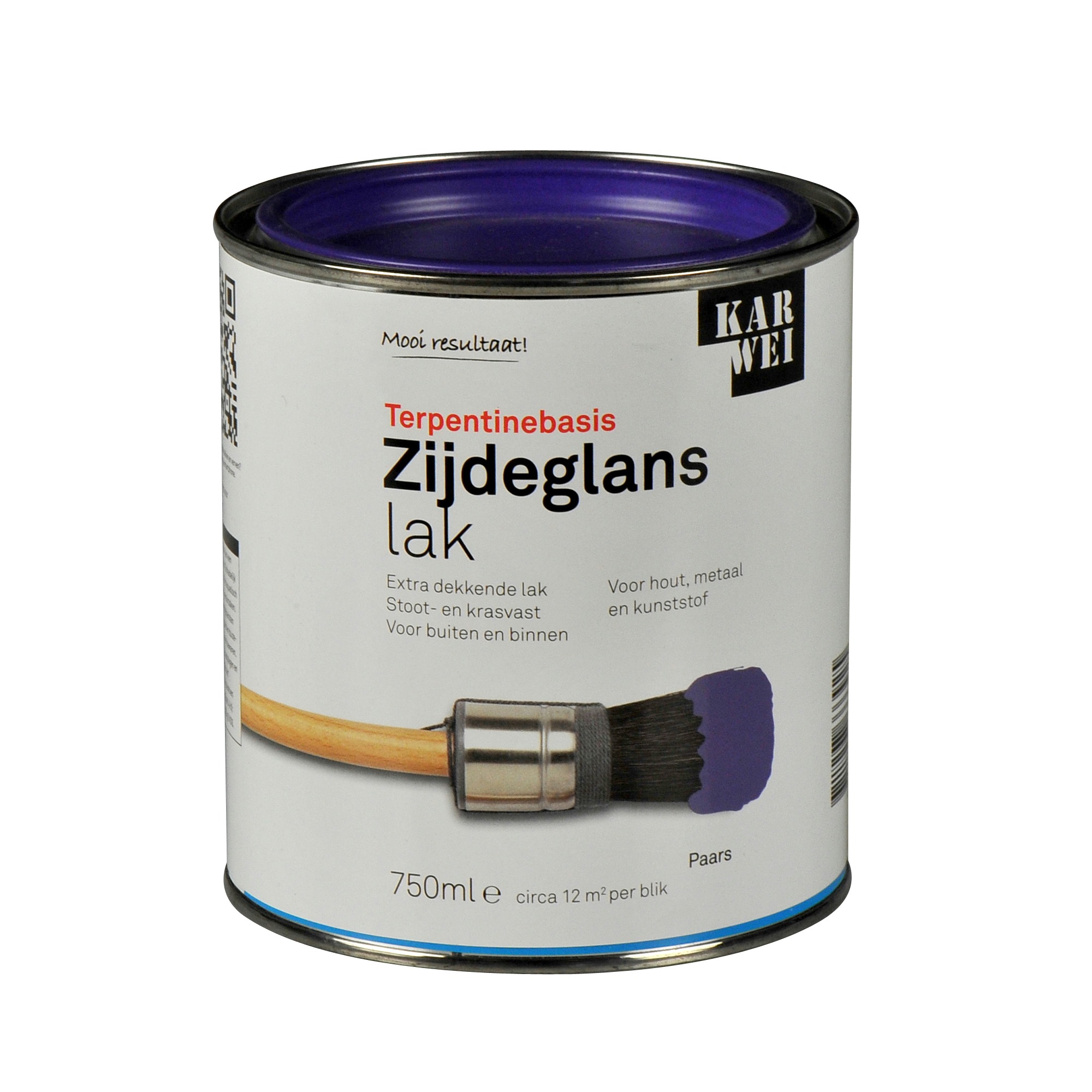 Karwei Lak Zijdeglans Paars Extra Dekkend 750 Ml karwei kopen in de aanbieding