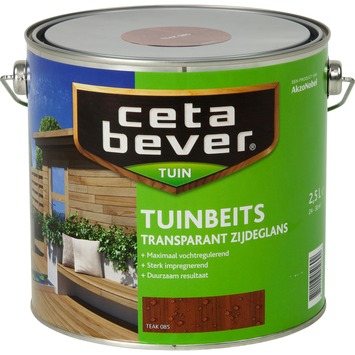 CetaBever tuinbeits teak transparant 2,5 l