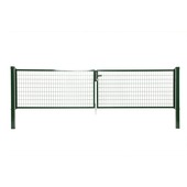 Dubbele poort Napoli ral 6005 groen 100x400 cm