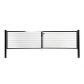Giardino dubbele tuinpoort Napoli RAL 9005 zwart 150 x 400 cm (2 x 200 cm)