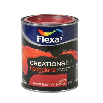 Flexa Creations lak hoogglans raspberry swirl 750 ml kopen? Houtverf ...