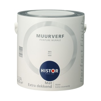Histor Perfect Finish muurverf mat wit 2,5 l