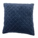 Kussen padded velvet donkerblauw 45x45 cm