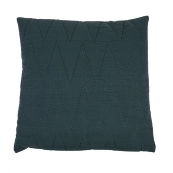 Kussen zigzag grafietblauw 45x45 cm