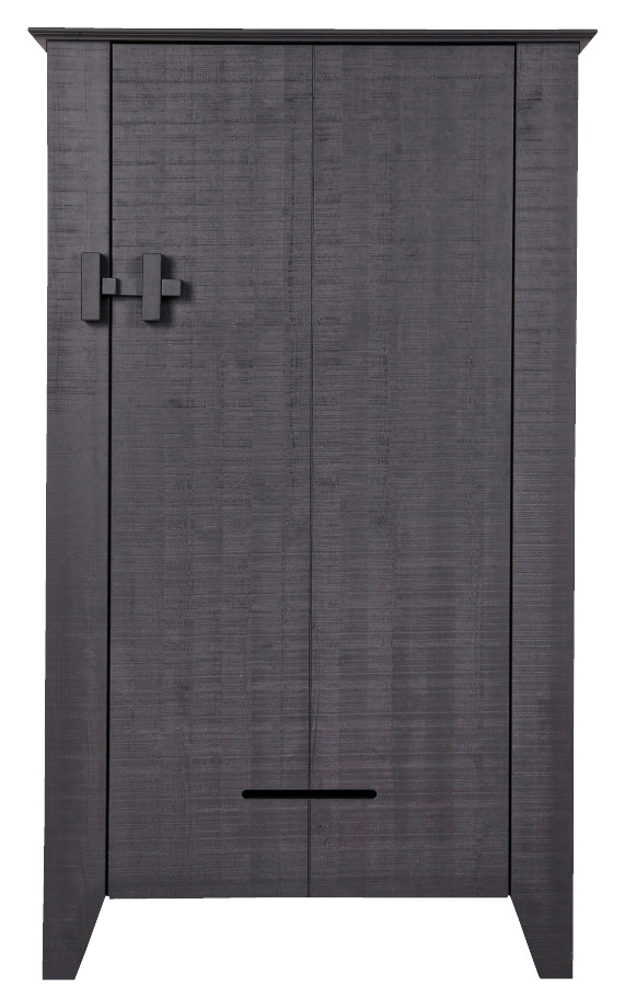Woood Boerenkast Gijs Zwart 142X85X38 woood kopen in de aanbieding