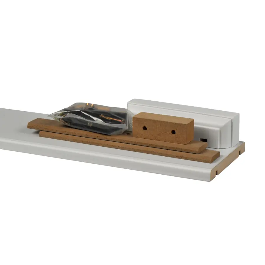 CanDo radiatorstaander gegrond MDF wit 110 x 10 cm