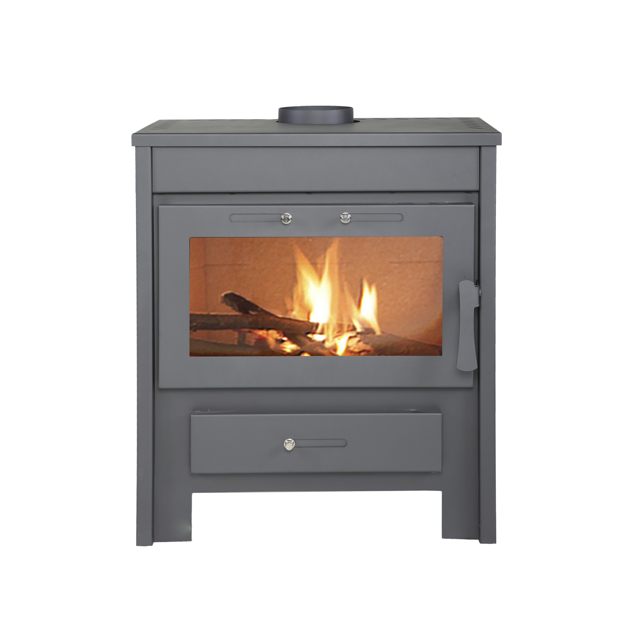 Livinaposflame Houtkachel Boras Antraciet 44X67X80 livinaposflame kopen in de aanbieding