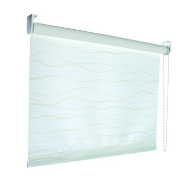 KARWEI rolgordijn lichtdoorlatend wit/golf (2380) 150 x 190 cm