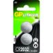 GP Lithium batterij 3V CR2032 2 stuks