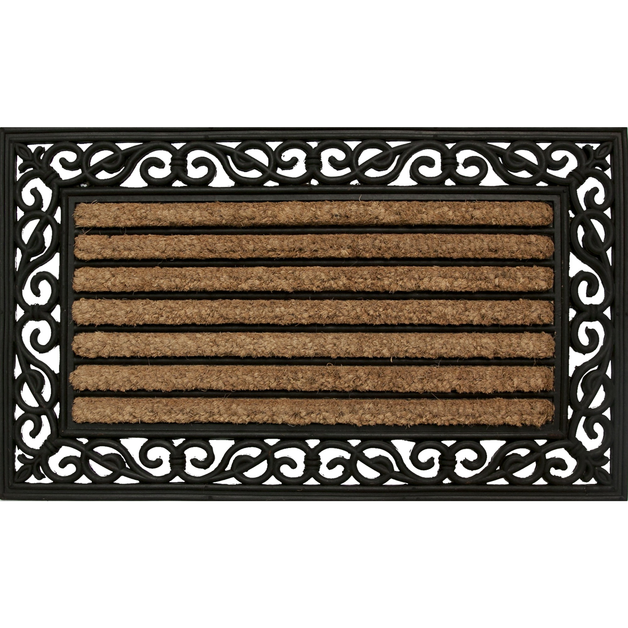 Stripe Schraapmat Kokos Rubber Naturelzwart huismerk kopen in de aanbieding