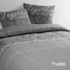Dekbedovertrek Yvette grijs 140 x 200/220 cm