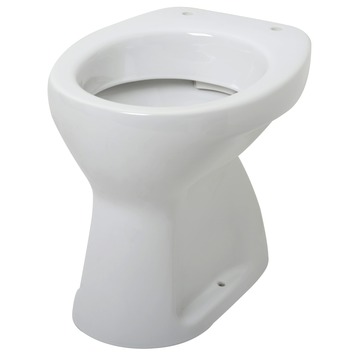 Plieger Smart vlakspoel toiletpot met muuruitloop wit