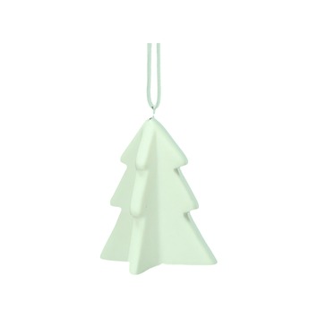 Porselein kerstboom wit - 6,5 cm