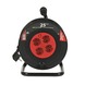 ETM kabelhaspel zwart/rood 25 m