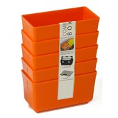 Inzetbakje voor assortimentsdoos ca. 8x4x4 cm oranje 5 stuks