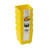Inzetbakje voor assortimentsdoos ca. 4x4x4 cm geel 5 stuks