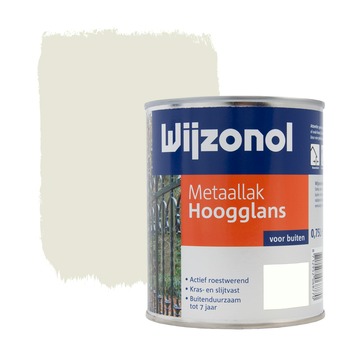 Wijzonol metaallak hoogglans roomwit 750 ml