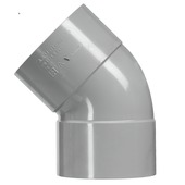 Martens PVC bocht 45° grijs 2x mof 32 mm