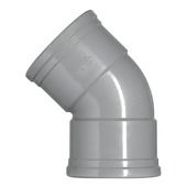 Martens PVC bocht 45° grijs 2x manchet 110 mm