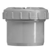 Martens PVC eindstop met schroefdeksel 32 mm grijs