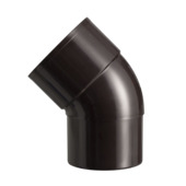 Martens PVC bocht 45° bruin mof/verjongd 80 mm