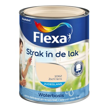 【半額に値下げしました】カラーラ Flexa Strak in de Lak zijdeglans zacht terra 1062 750 ml