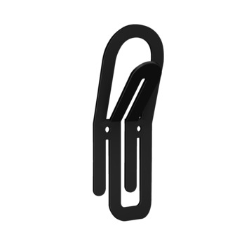 Jashaak enkel Paperclip zwart zamak