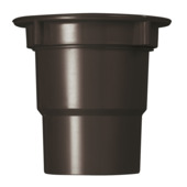 Martens bakgoot uitloop met wartel 125 mm bruin