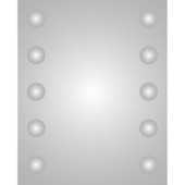 Plieger basic spiegel met verticaal 2-zijdig 5 rondjes verlichting 60 x 80 cm