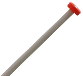 Vlaggenmast met vaste knop wit 200 cm