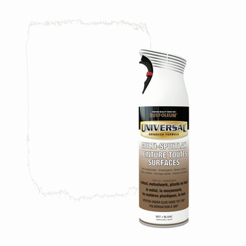 Rust-oleum universal spuitlak zijdeglans wit 400 ml