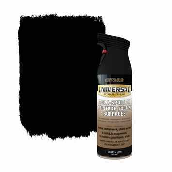 Rust-oleum universal spuitlak mat zwart 400 ml