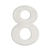 Huiscijfer 8 RVS klein