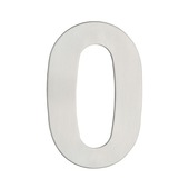 Huiscijfer 0 RVS klein