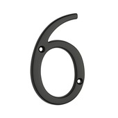 Huiscijfer 6/9 aluminium zwart