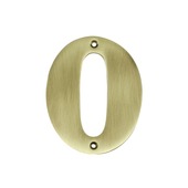 Huiscijfer 0 brons glad