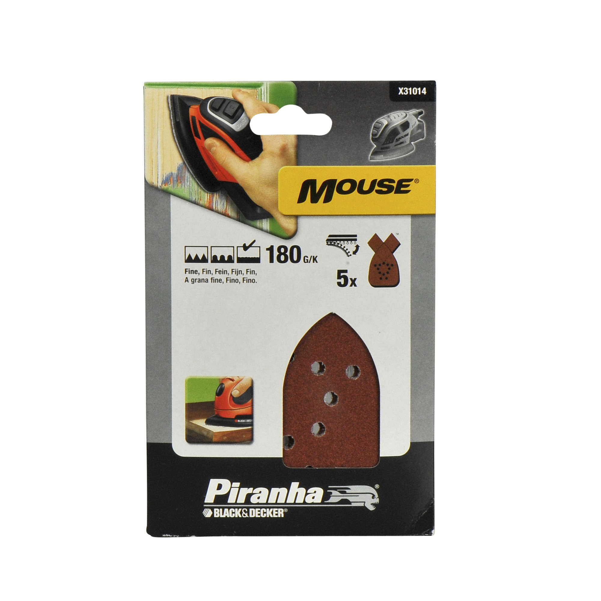 Piranha Schuurpapier X31014 K180 5 Stuks Voor Bd Mouse piranha kopen in de aanbieding