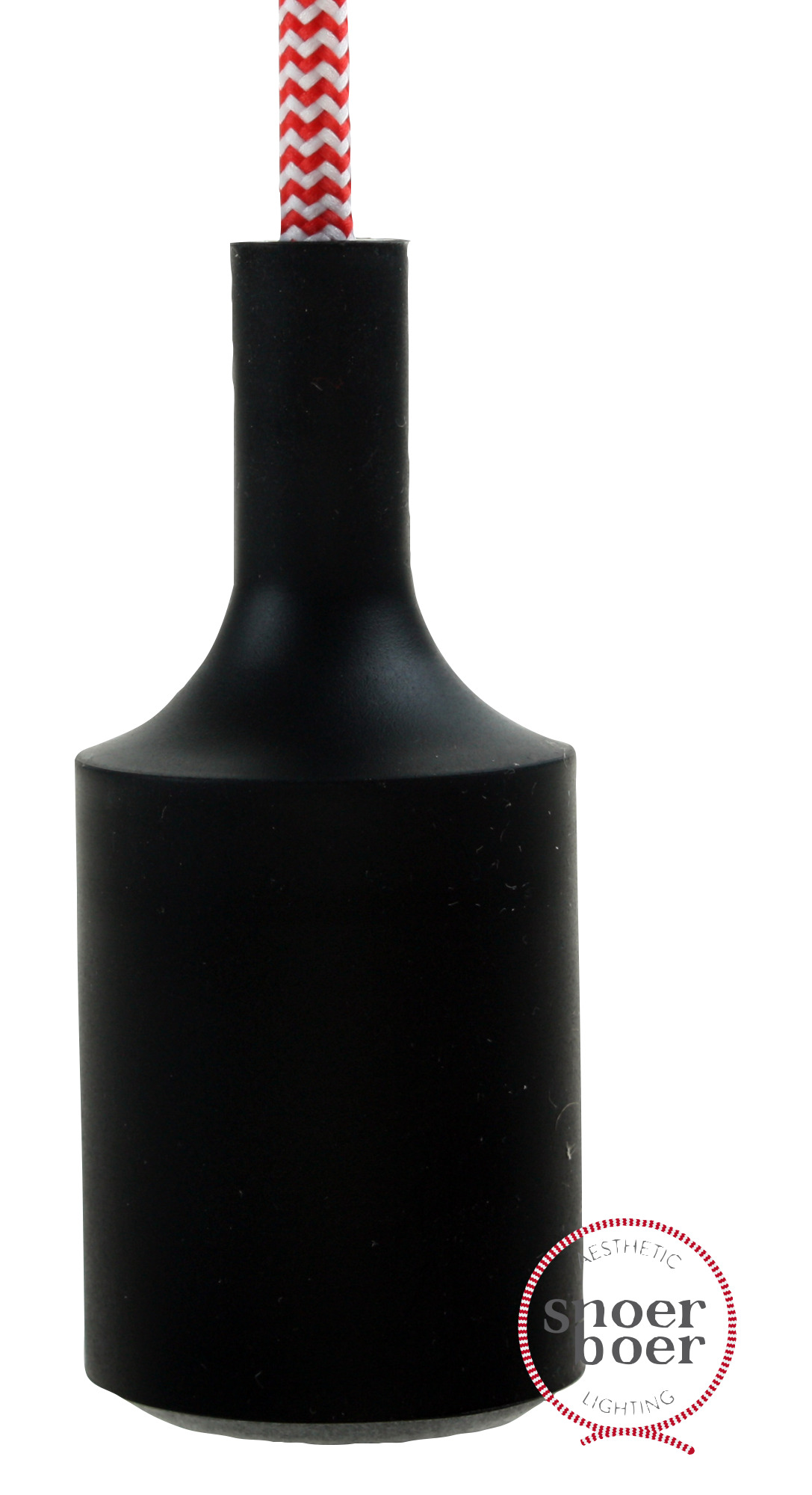 Snoerboer Fittinghuls Siliconen E27 Zwart snoerboer kopen in de aanbieding