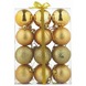 Kerstballen kunststof goud 24 Stuks