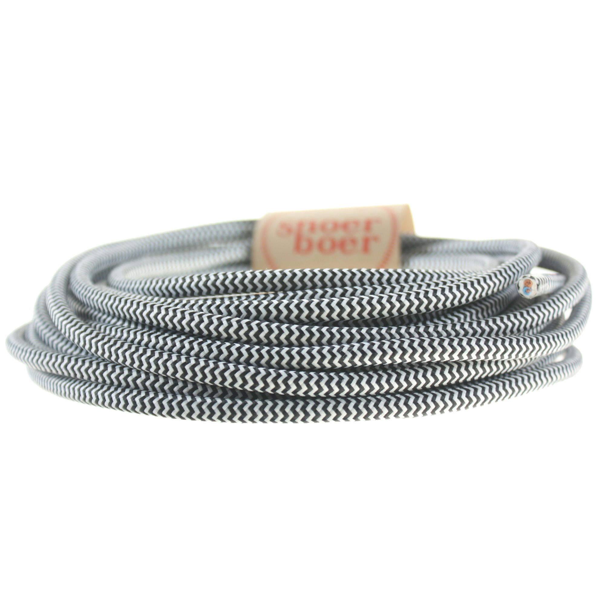 Snoerboer Snoer Zwartwit 3 Meter snoerboer kopen in de aanbieding