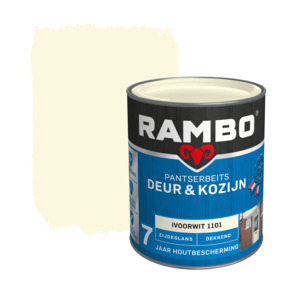 Rambo Pantserbeits Deur & Kozijn zijdeglans dekkend ivoorwit 750 ml