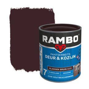 Rambo Pantserbeits Deur & Kozijn zijdeglans dekkend klassiekbruin 750 ml